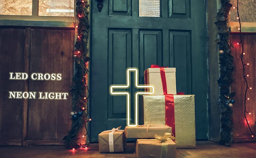 USB Cross Bedroom Children's Room Decoration LED Neon Light