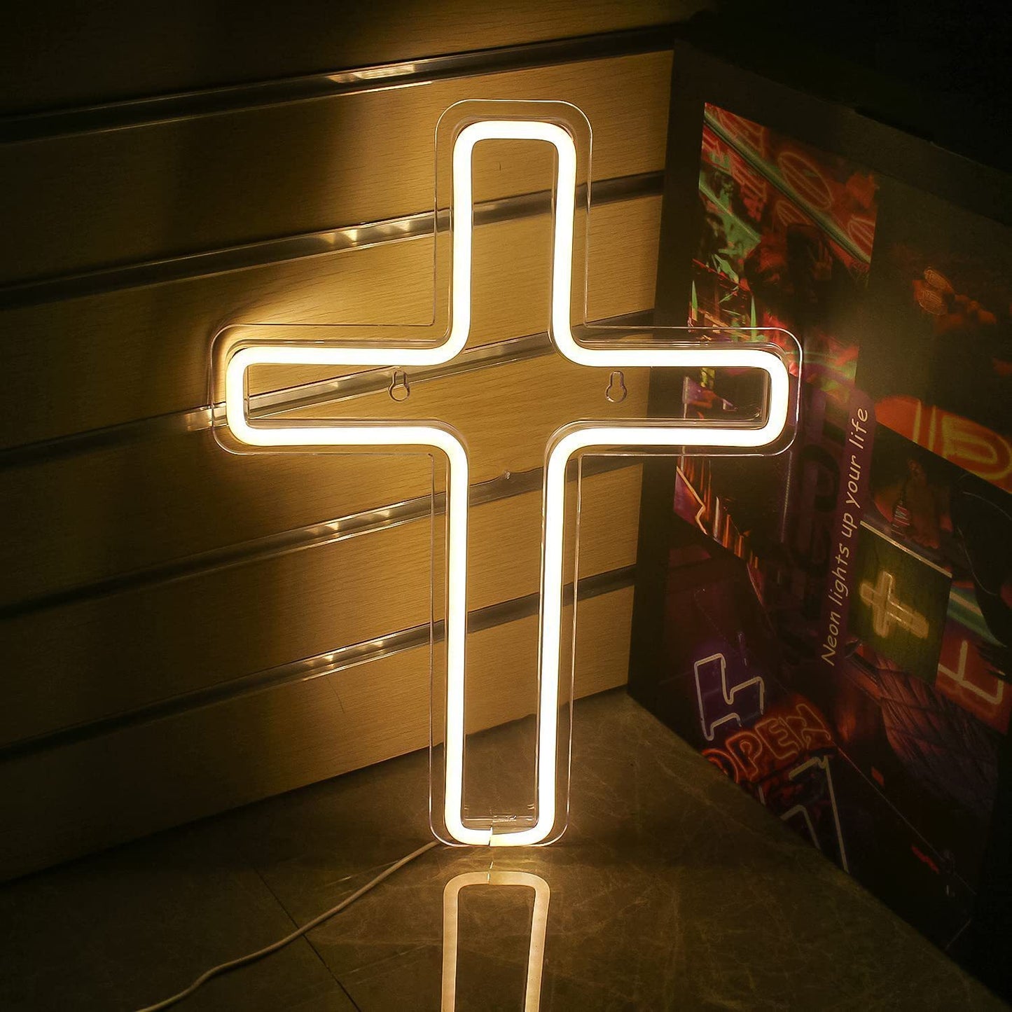 USB Cross Bedroom Children's Room Decoration LED Neon Light