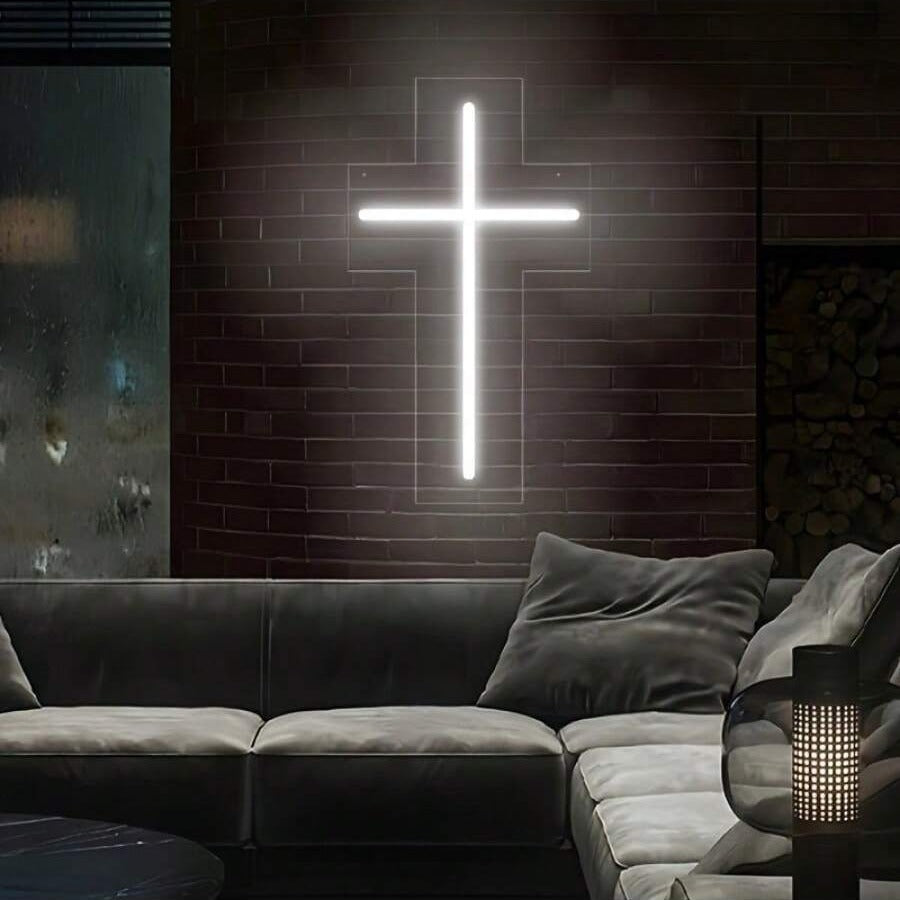 Neon Cross Glowing Ambience Light
