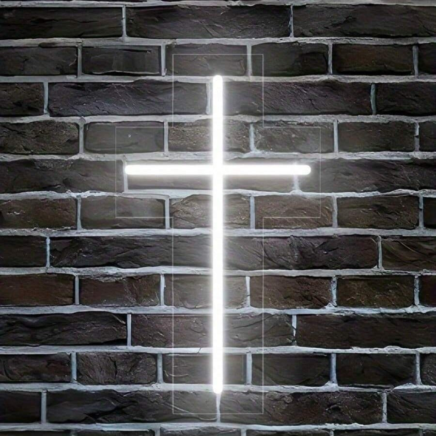 Neon Cross Glowing Ambience Light