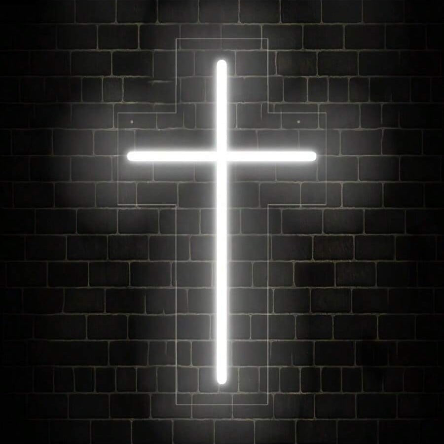 Neon Cross Glowing Ambience Light