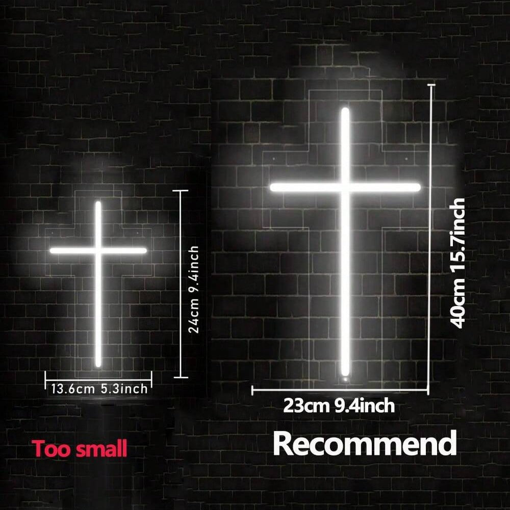 Neon Cross Glowing Ambience Light